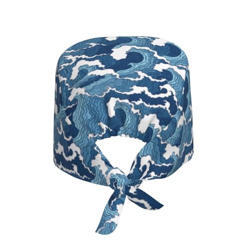 Image of Working Cap Scrub Cap with Sweatband Adjustable Unisex Women Tie Back Hat Nurse Surgical Caps