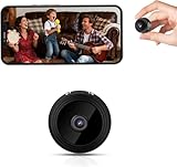 TECHO Mini Spy Hidden Camera, Full HD 1080P Wireless WiFi home security camera, Baby Monitor, Nanny Indoor Camera with Night Vision, Motion Detection, Cloud & SD Card Storage come with app