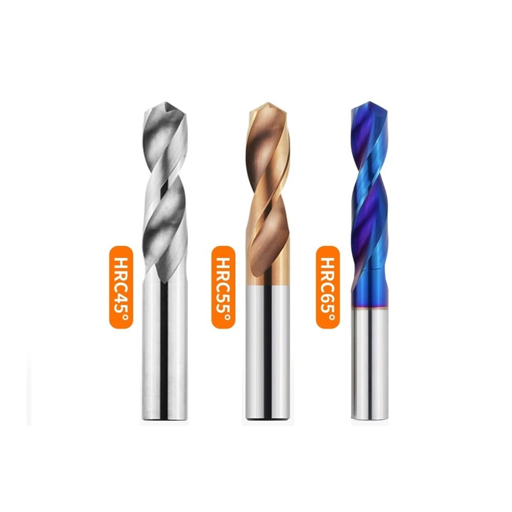 Brocas de carburo for metal duro, brocas helicoidales acero tungsteno for herramientas perforación torno CNC metalurgia, 1,0-20,0 mm(HRC65,15.5mm)