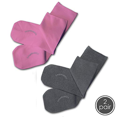 Sensory-Friendly Sensitivity Seamless Socks - 2 Pack (Pink & Charcoal, Medium)2