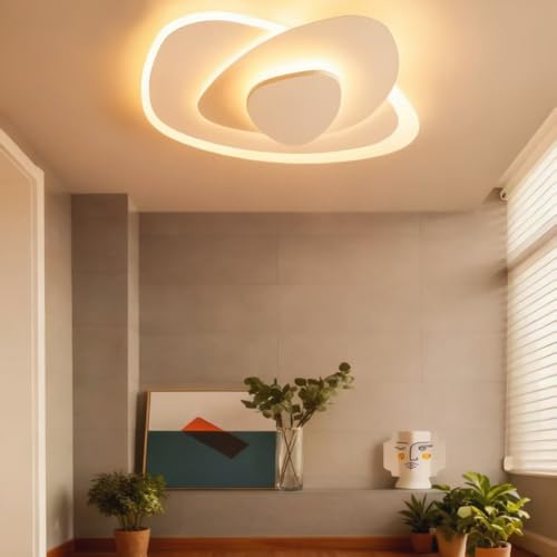 Luminaire design créatif triangulaire avec éclairage LED salon