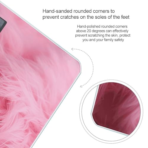 Báscula digital de baño con patrón aterciopelado rosa miniatura 4