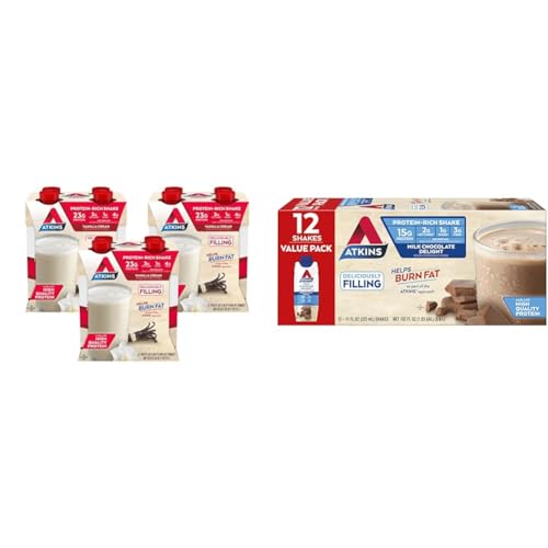 Atkins Vanilla Cream Meal Size Protein Shake, 23g Protein miniatura 1