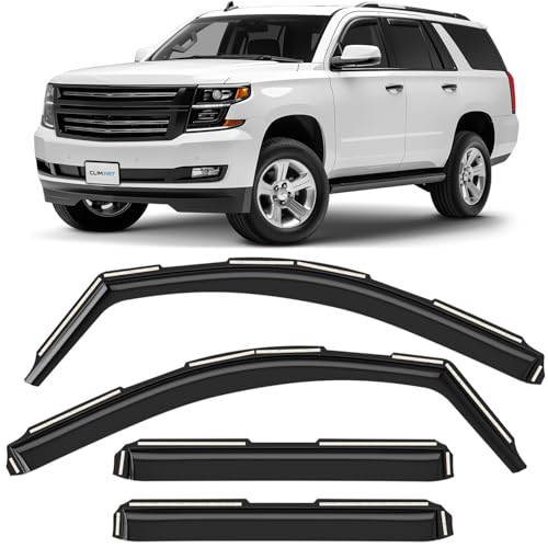 Image of CLIM ART in-Channel Incredibly Durable Rain Guards for Chevy Tahoe 2015-2020 /GMC Yukon 2015-2020, Original Window Deflectors, Vent Window Visors, Vent Deflector, 4 pcs. - 615463