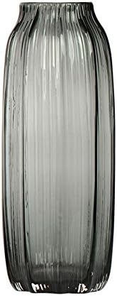 Casamotion Ribble Smoke Glass Flower Vase for Home, Office and Wedding Decoration Items