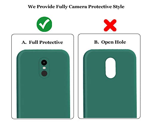 Image of A rtistque Liquid Silicone Back Cover Case for Redmi Note 4X Matte Shockproof TPU Soft Flexible with Camera Protection - Green