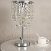 Hsyile KU300144 Elegant Modern Chrome Crystal Chandelier For Bedroom Nightstand Table Lamp