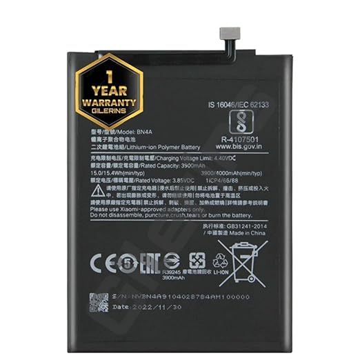 Image of Original BN4A Battery for Redmi Note 7 Pro /7 / 7S / M1901F7C / M1901F7G / M1901F7S Battery with 1 Year Warranty** (CC74)
