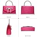 LJMBOEN Women Evening Bag Sparkly Bow Clutch Purses Wedding Glitter Rhinestone Clutch Bags Dressy Handbags for Party, Prom (Hot Pink)