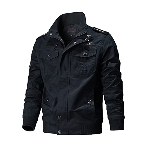 Veste militaire décontractée coton délavé manteau cargo homme