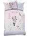 Disney Parure de lit pour bébé, motif de Mickey et Minnie, disponible en 40 x 60 cm et 100 x 135 cm