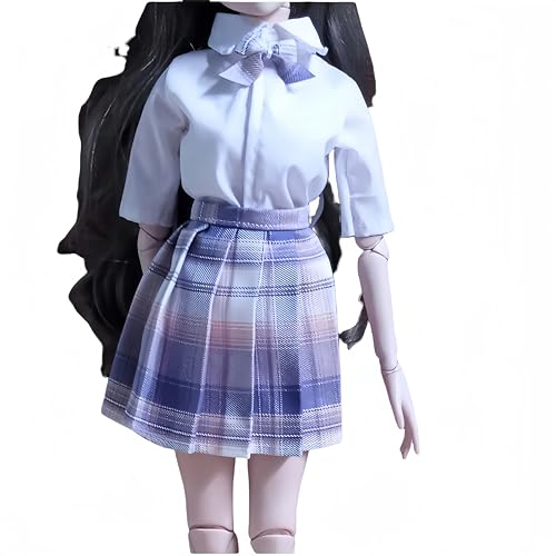 1/4 BJD - Conjunto de ropa de muñeca hecho a mano, elegantes camisas cortas, faldas y pajaritas, compatible con muñecas SD de 1/4 de 45 cm, 24 pulgadas (E)