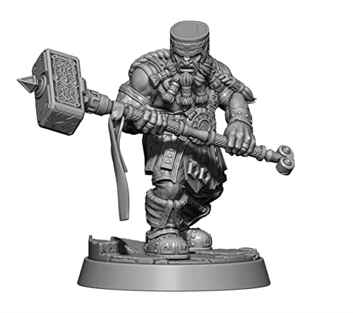 Figura Guerrero Enano ZHANGJING 1/32 Resin 56mm sin pintar miniatura 1