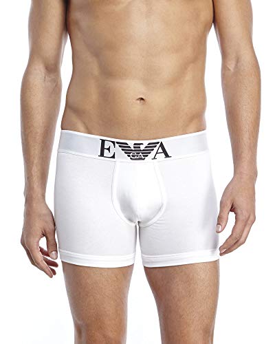 Emporio Armani Men's Cotton Stretch Trunk, White, Large