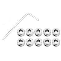 Deosdum 10-teiliger Wellenkragen, Galvanisierter Ferronickel-Wellenverschluss-Kragenring(4.1MM)