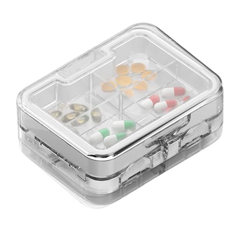 Copa Comprimido - Portátil y Compacto Range-Medicamentos,Almacenamiento diario Semanal para Adultos Viajes Trabajo Enfermeras Personas Mayores