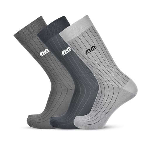 Image of The Sock Street Bamboo Crew Socks for Men Combo | Full Calf Length Premium Bamboo | Odour-Free, Breathable & Durable | Cushioned Base & Anti-bacterial | 3X Softer than Cotton Socks | Pack of 3