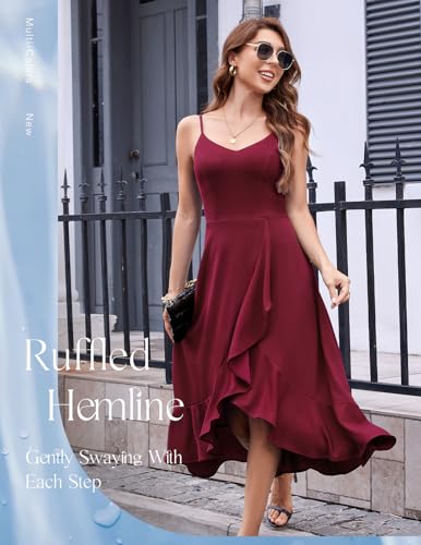 Image of DRESSTELLS Women's Cocktail Dresses, Formal Wedding Guest Graduation Party High Low Dress
