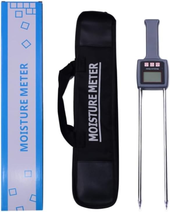 TK100H Hay Moisture Meter - Portable Digital Moisture Tester for Forage, Bale, and Agricultural Applications, High Accuracy Conductivity Moisture Analyzer with Auto Temperature Compensation