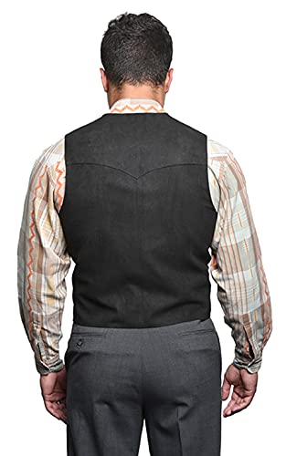 Black Micro Fiber Western Style Vest2