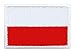 Produktbild Polen Flagge Klein Poland Polska Aufnäher Bügelbild Größe 4,5 x 3,0 cm