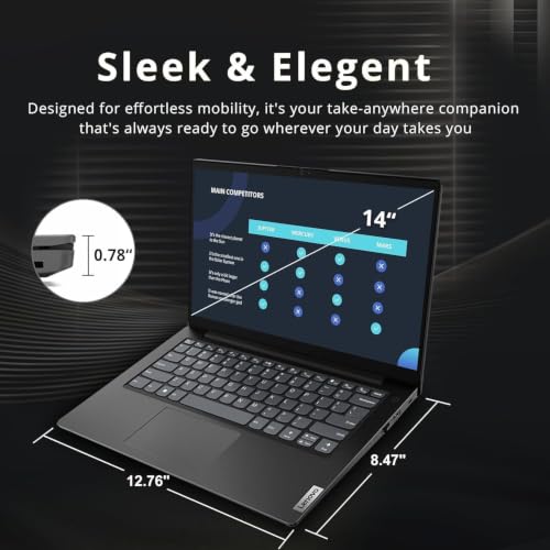 Image of Lenovo V14 Gen 4 Business Laptop (14 inch FHD Anti-Glare, Intel 10-Core i7-13620H, 16GB RAM, 512GB SSD), Webcam with Privacy Shutter, Ethernet, Wi-Fi 6, HDMI, Bluetooth, Win 11 Home (Renewed)
