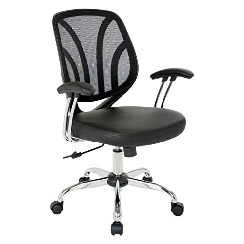 Ave Six Screen - Silla de trabajo para oficina trasera, color negro
