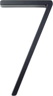 3D Floating House Sign 1PCS Black Glossy Door Number Sticker Self-Adhesive House Number Sign Apartment Hotel Office Room Address Number Door Sign (Color : Type A, Size : Number 7)