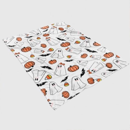 Couverture flanelle Halloween citrouille plaid doux canapé chaise - 5