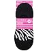 On The Go! Hosiery Women's Fashion Invisible No Show Socks (6 Pair/ 3 Pack) One Size (Black with Zebra Print)