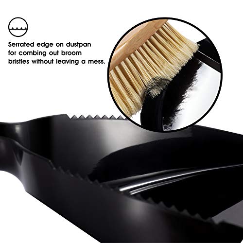 Mastertop Dustpan And Brush Set - 3 Pack Small Broom And Dustpan Set, Bamboo Handle Whisk Broom, Soft Dust Brush Quick Clean Up For Pet House, Sofa, Desk, Bed, Car Trunk, Seats #TOP4