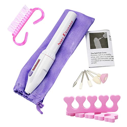 RuiChy 5-in-1 Elektrisches Maniküre Set, Nagelbohrer Nagelfeilen Schleifer Pflege Kit mit Nagelbürste und Schaum… – Bild 7