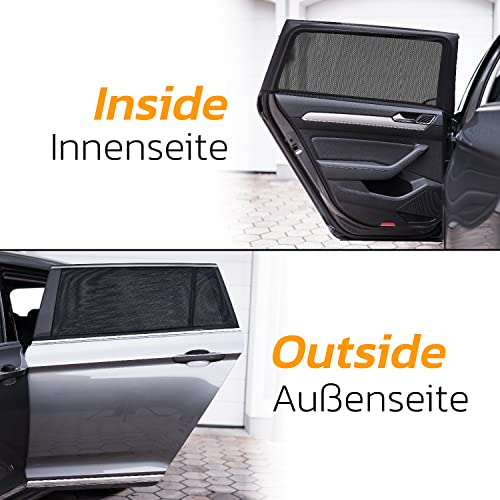 Caramaz Car and baby sunscreen, with UV protection, 2 pieces, with loving print, Gap-free coverage, Size M - Image 6