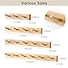 TRWISWDC Hickory Wood Coat Rack Wall Mount, 24 Inch Coat Hook Hanger Wooden Wall Coat Rack with 6 Hooks for Purse Clothes Towels Hats in Entryway Bedroom Bathroom, Natural