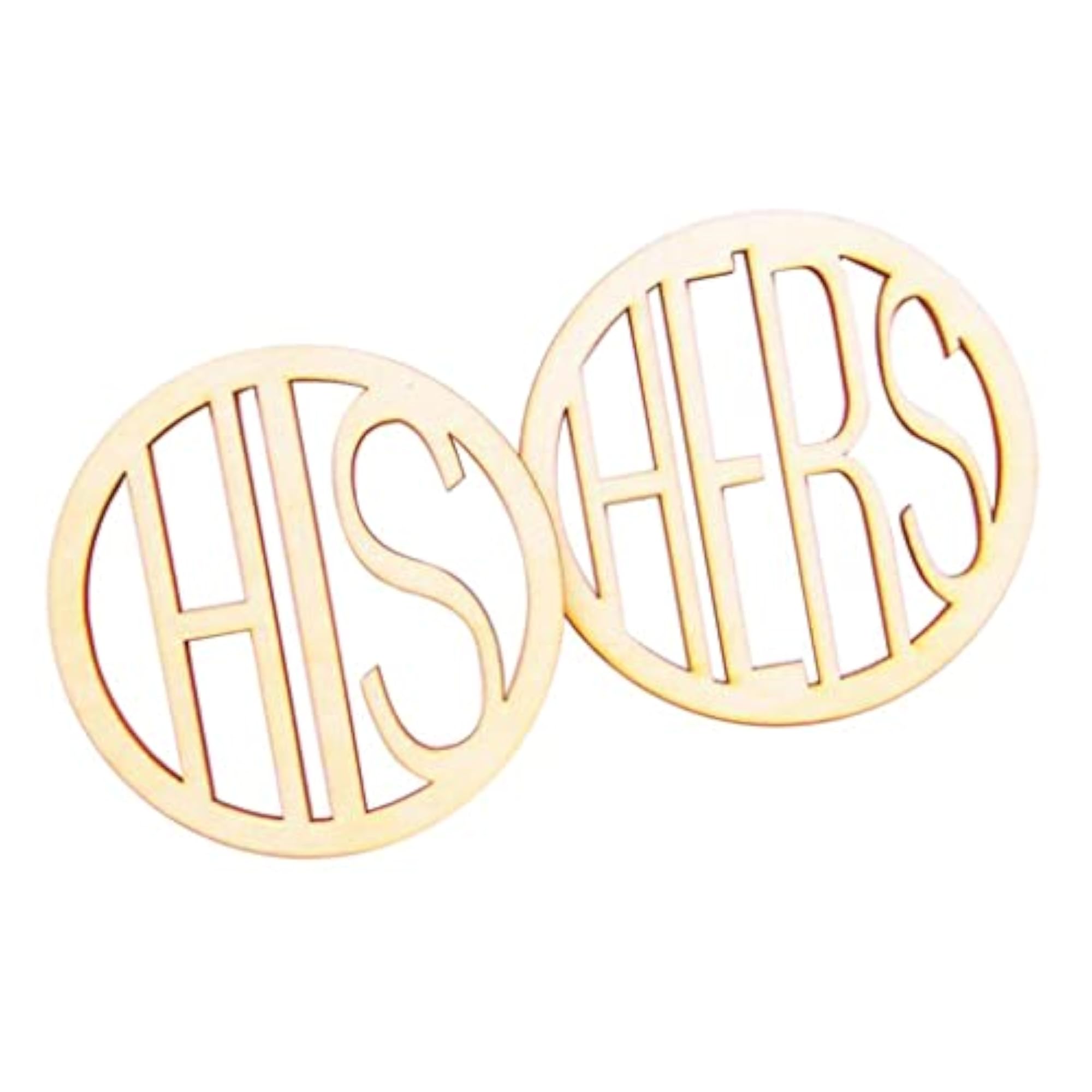 Pair Wedding His and Hers Wooden Coaster Holder