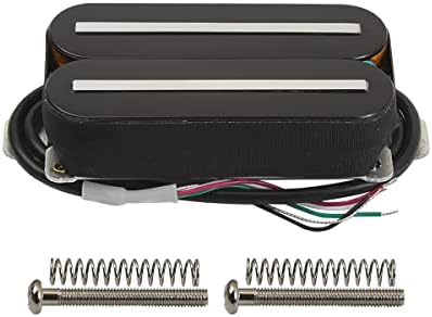 Pickup Humbucker Mini Dual Rails FLEOR Con Magneti Ceramici – Per Chitarra Elettrica, Ponte, Nero