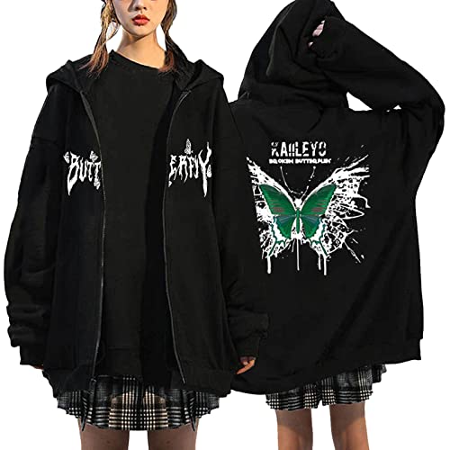 YULONGESS Y2k Zip Up Hoodie,Warme Jacke mit Zipper Hoodie mit Kapuze...