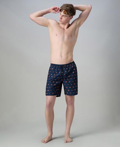 Image of Speedo Men's 4 Way Flex Essential Printed Watershorts with Side Pockets | Water Repellent | Internal Drawcord | Wide Waistband Swimming Trunks