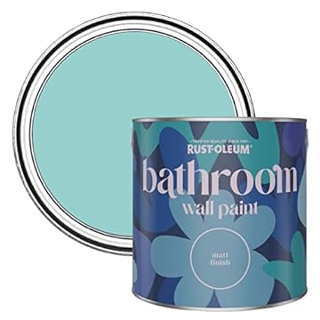 Rust-Oleum Blue Water-Resistant Bathroom Wall & Ceiling Paint - Teal 2.5L