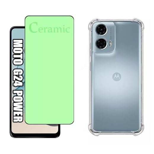 Kit Capa Capinha Anti Impacto + Película Ceramica 9D Para Motorola Moto G24 Power