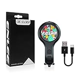 SUFUL Fahrradklingel Elektrisch, 130 Dezibel 3-Gang einstellbare Fahrradhupe, IPX6 wasserdichte Fahrrad-Diebstahl-Alarmglocke, USB-Aufladung,Fahrradklingel Laut für Mountainbike (Cartoon-Stil)