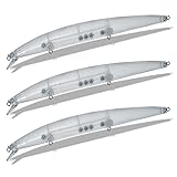 Vzuiwkfmr 20-Piece DIY Unpainted Clear Floating Shallow Diving Minnow Lure Blanks with Rattles Long Casting Hard Baits Jerkbaits for Bass Muskellunge Trout Spanish Mackerel 7.17in/18.2cm 0.67oz/19g