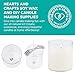Hearts & Crafts Soy Candle Wax Kit - 10 lb Wax Flakes with 100 Cotton Wicks and 2 Wick Holders - DIY Supplies for Crafting Candles, Tarts, and Scented Creations