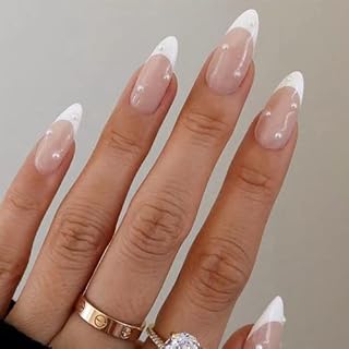 Red False Nails, False Nails Long 24pcs Coffin Press on Nails, Acrylic Stick on Nails with Glue and Glue Sticker Elegant French Ballet Red Fake Nails for Women and Girls