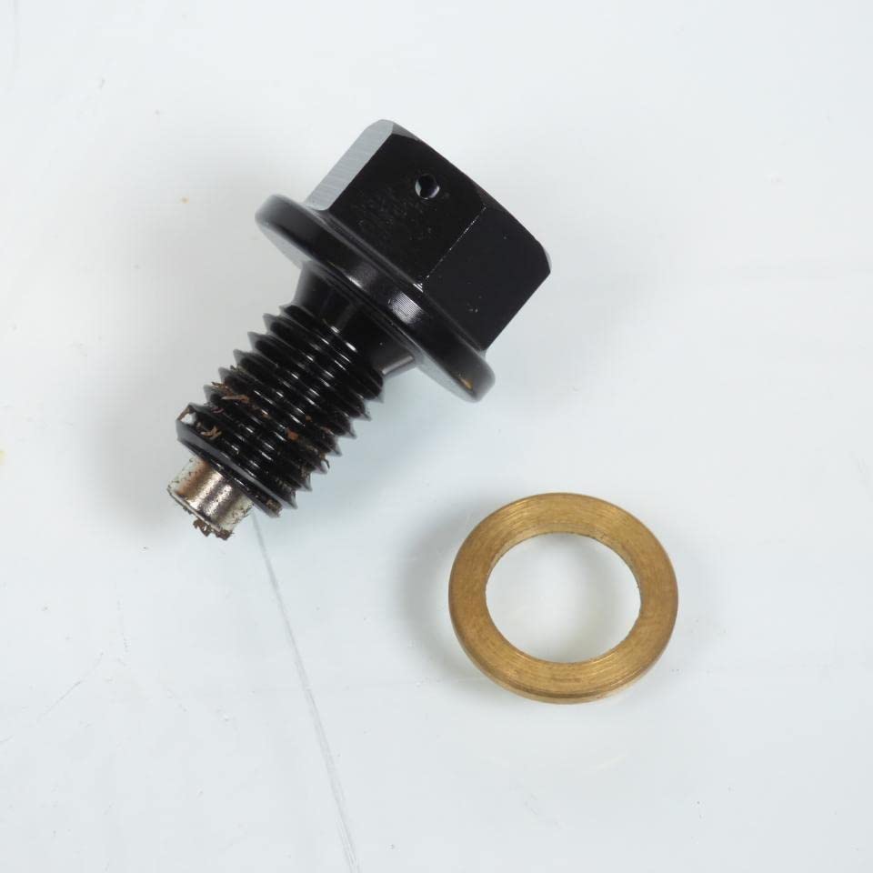 Bouchon de vidange aimanté M10 pas 1.50 Tecnium pour carter moto 50cc