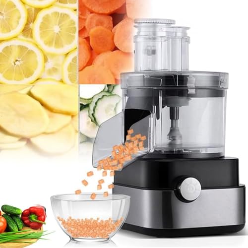 CGCSYZ Máquina cortadora de Frutas y Verduras Multifuncional, Juego de procesador de Alimentos, picadora de Alimentos de 5 l, batidora, Gran Capacidad, rebanadora, máquina picadora de Carne eléctrica