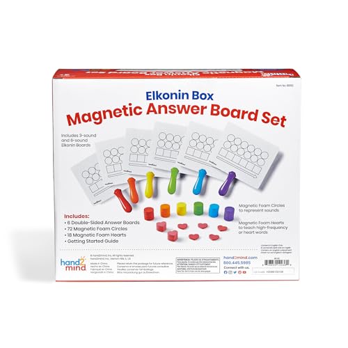 Hand2Mind 96155 Elkonin Box Magnetic Answer Board, Word Mapping Paddles, Elkonin Boxes Dry Erase Blending Board, Phonemic Awareness, Phonics Manipulatives thumb #6