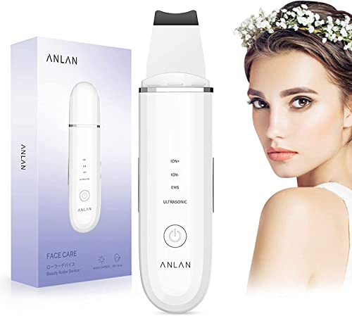 Skin-Scrubber-ANLAN-Ultrasonic-EMS-Ion-Exfoliating-Device-Face-Cleanser-and-Blackhead-Remover-Pores-Cleaning-Wrinkle-Remover-Comedone-Extractor-Skin-Care-with-4-Modes-USB-Rechargeable