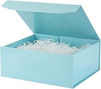 Vista 32 de 3 cajas de regalo extragrandes negras mate con tapa, 19 x 16 x 6 pulgadas, cajas de regalo gigantes magnéticas duras para regalos, ropa, bata