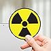 Nuclear Radiation Warning Symbol Stickers - Individually Die-Cut - 3-Inch Diameter (Pack of 4 Decals)